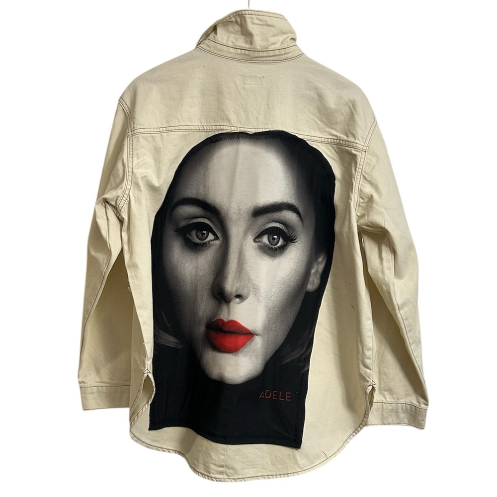 ADELE ONE OF A KIND upcycled flannel shacket jacket creation by Rachelle